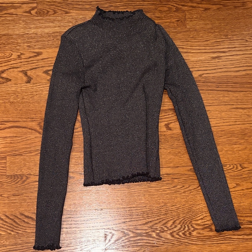 Chic Black Long Sleeve Women's Top